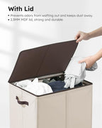 SOLEDI Laundry Hamper with Lid 130L Large & Tall Collapsible Laundry Basket - Image 5