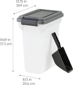 IRIS USA Dog Food Storage Container, Airtight Lid, 2-Cup Scoop, Versatile Pet - Image 2