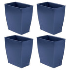 iDesign Small Plastic Bathroom Trash Can, Slim Rectangle Garbage Bin - Image 8