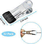 Clothes Pins for Hanging Clothes, 32 Pack Stainless Steel Black Clothespins for - Image 2