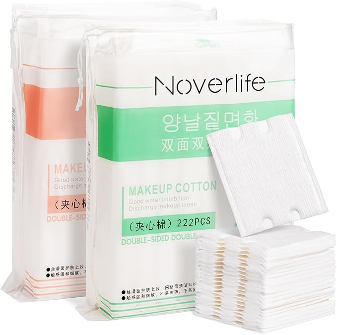 444PCS Square Cotton Pads for Face, Ultra Soft & Lint-Free & Textured, Facial - Image 8