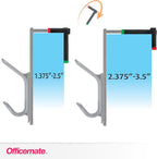 Officemate Double Coat Hooks for Cubicle Panels, Adjustable 1.25-3.5 Inch - Image 3