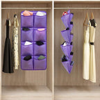 Dual Sided Hanging Closet Organizer Shoe Rack Holder - Image 4