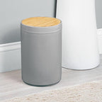 mDesign Plastic Round Trash Can Small Wastebasket - Image 3
