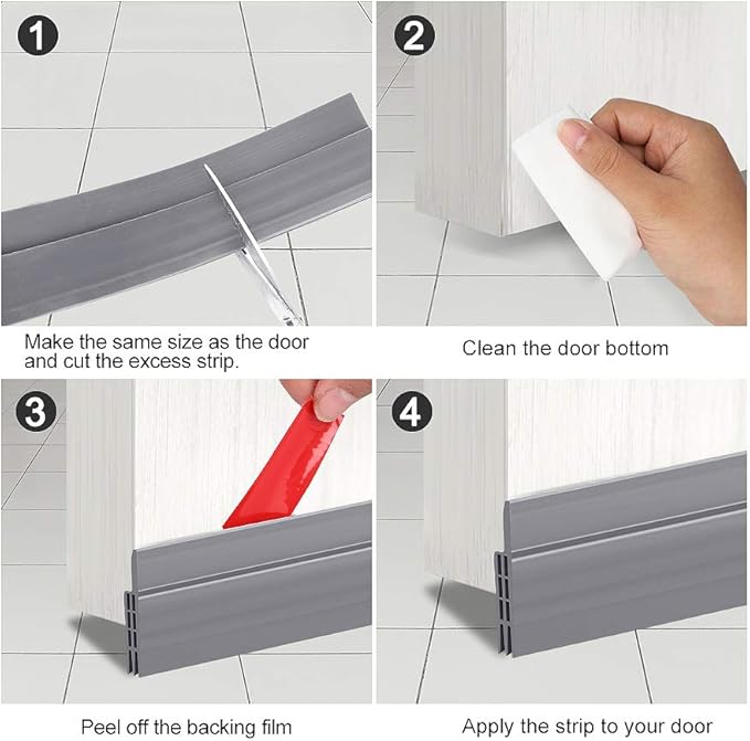 GroTheory 2 Pack Door Draft Stopper, Under Door Sweep - Image 6