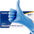 YKANG Black Disposable Nitrile Gloves, Latex Free Disposable Gloves 100 PCS by YKANG