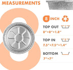 CURTA 8" Round Aluminum Foil Pans - Image 2