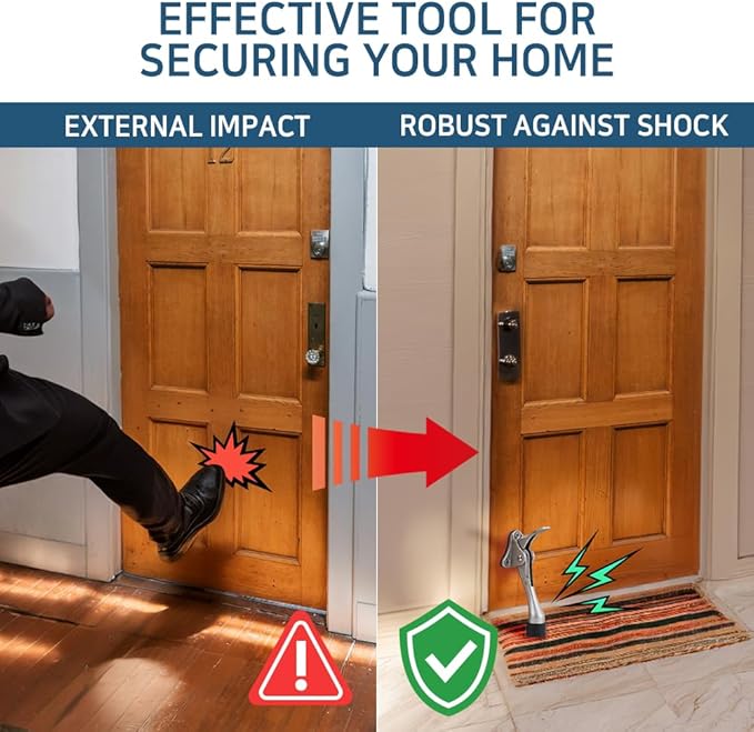 Door Stopper with Adhesive Bracket Stickers, No Drilling or Tools Needed - Image 3