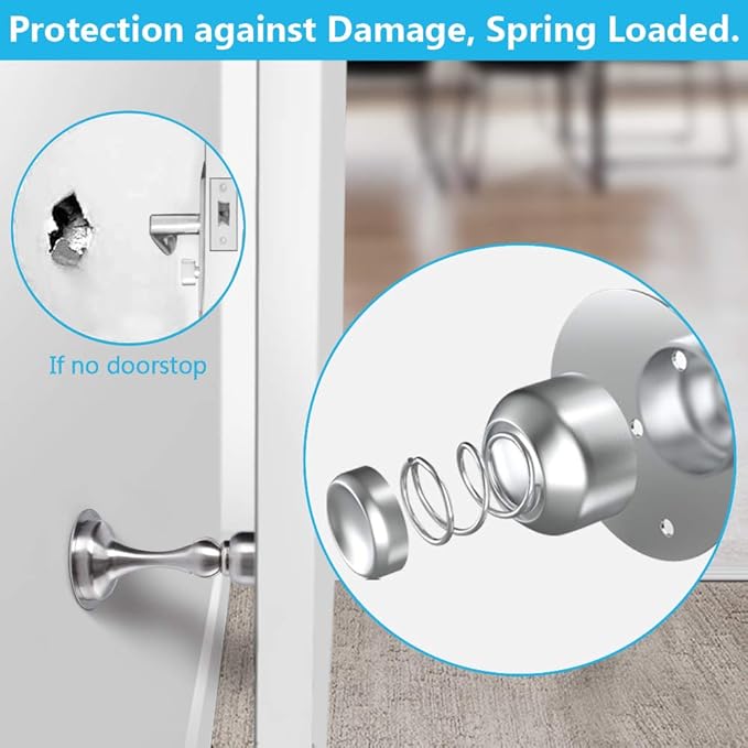 WINONLY Door Stopper, Magnetic Door Stop, Stainless Steel, Magnetic Door Catch - Image 4