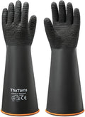 ThxToms Heavy Duty Rubber Gloves, Industrial Chemical Resistant Gloves by ThxToms