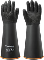 ThxToms Heavy Duty Rubber Gloves, Industrial Chemical Resistant Gloves by ThxToms