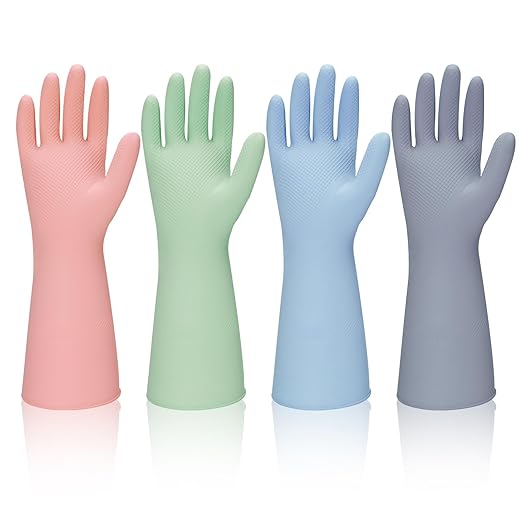 Rubber Kitchen Dishwashing Gloves by BSRBZJ
