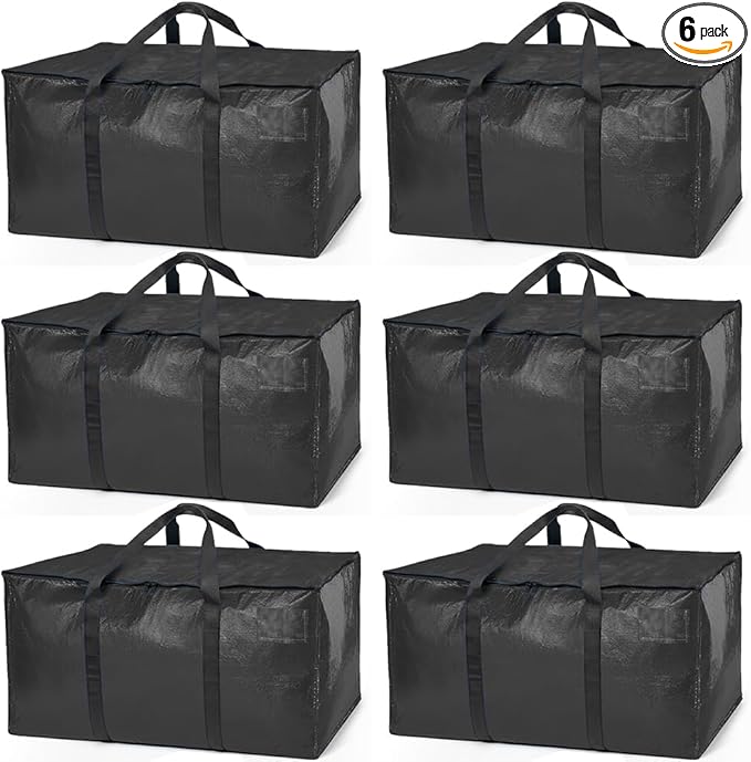 ClearSpace Heavy Duty Moving Bags or Storage Bags – Black Storage Bins by ClearSpace