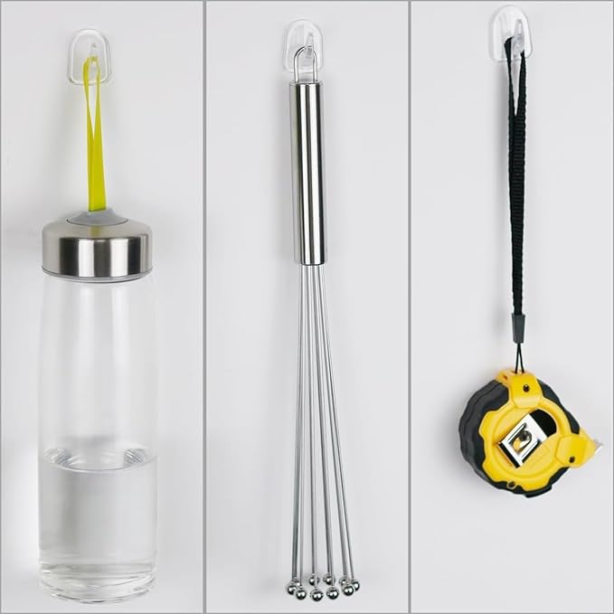 100 Pieces Clear Adhesive Wall Hooks - Image 4