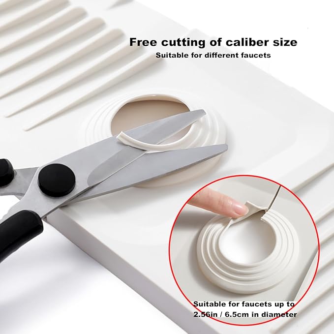 Kitchen Silicone Sink Splash Guard, 5° Slope Type Design Sink Mat, Sink Faucet - Image 6