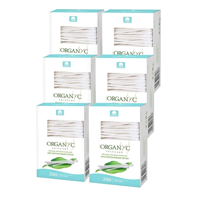 Organyc - 100% Certified Organic Cotton Swabs - No Man-Made Materials 200 count by Organyc