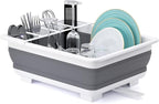 THANSTAR Collapsible Dish Drying Rack Portable Dinnerware Drainer Organizer by THANSTAR
