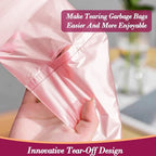 4 Gallon/180pcs Small Pink Trash/Garbage Bags, Bathroom Can Bin Liners - Image 3
