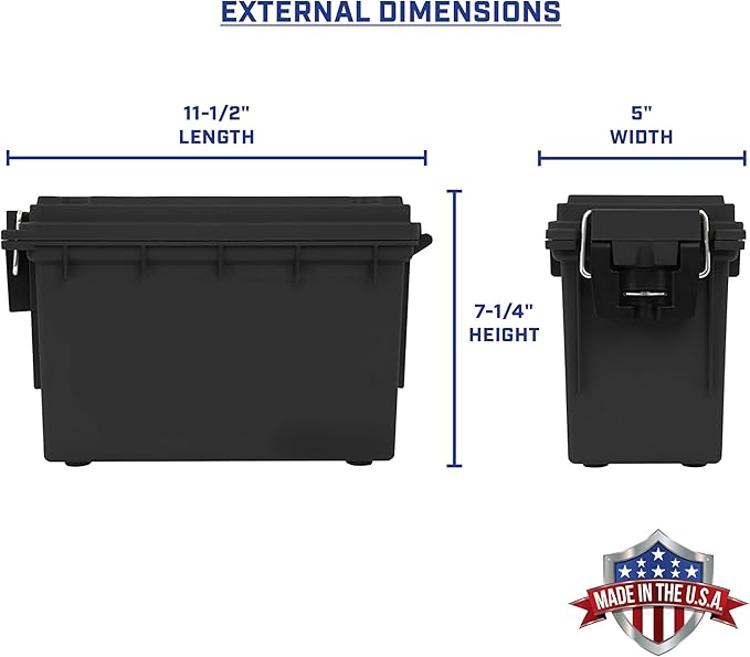 Sheffield 12629 Ammo Storage Box, Stackable .30 Cal Field Boxes, Water and Dust - Image 2