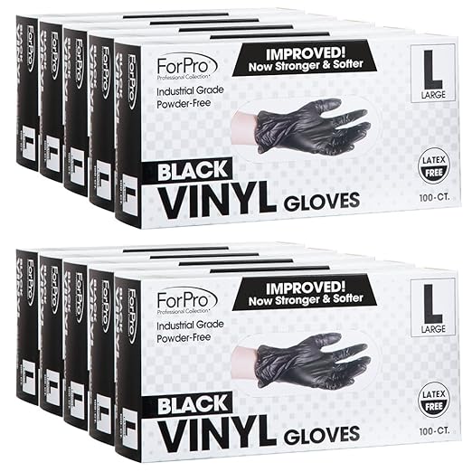 ForPro Professional Collection Disposable Vinyl Gloves, Industrial Grade by ForProProfessionalCollection