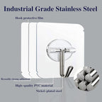 100 Pack Adhesive Hooks Wall Hooks 24lb Heavy Duty Self Adhesive Hooks - Image 3