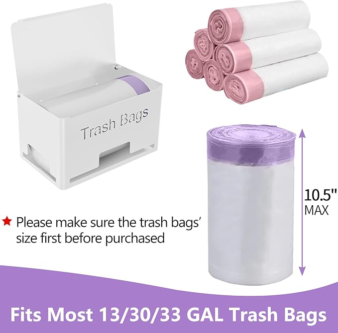 Extra Large Trash Bag Holder Dispenser, Metal Garbage Bag Dispenser Roll Holder - Image 4