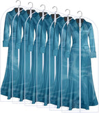 Garment Bag Clear for Long Dress Clothing Suit Bags for Closet Storage Wedding by HomeClean