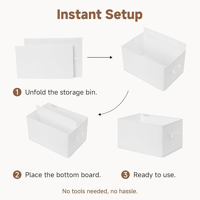 StorageWorks Collapsible Shelf Baskets, Storage Bins - Image 8