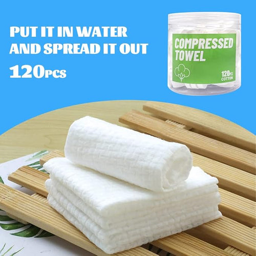 120 Pcs Mini Compressed Towels, Disposable Face Compressed Towel, Compressed - Image 2