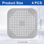 4Pcs Square Drain Cover for Shower, TPR Drain Hair Catcher Shower Drain Cover - Image 2
