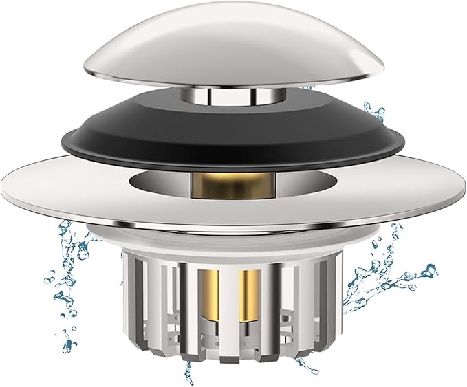 Universal 3 in 1 Bathtub Drain Stopper Bathtub, Pop-up Tub Stopper by MUAIOLAUS