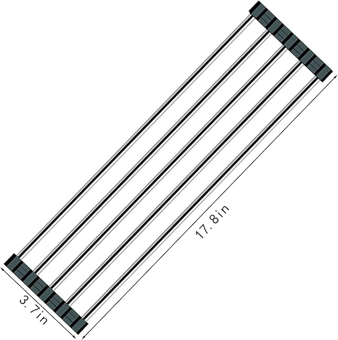 Ahyuan Roll up Dish Drying Rack Over The Sink Kitchen Roll up Sink Drying Rack - Image 2