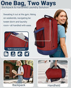 Laundry Bag with Shoulder Straps and Mesh Pocket Laundry Backpack Large - Image 4