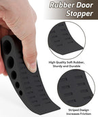 3 Pack Door Stops for Bottom of Door, Rubber Door Stopper Wedge - Image 4
