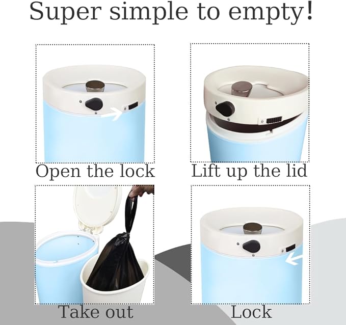 Diaper Pail, Baby Diaper Trash Can - Image 9