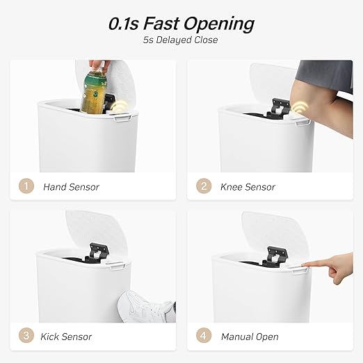 Automatic Motion Sensor Bathroom Trash Can - Image 6