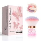 ANGNYA Nail Dust Brush, Round Nail Art Dust Powder Remover Brush - Image 2