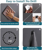 Adhesive Hooks for Hanging, Self-Adhesive Wall Hook for Key Hat Coat, No Drill - Image 3