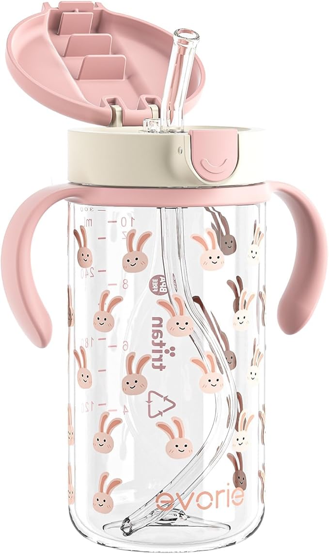 Evorie Replacement Straw Kit for 10oz Tritan Spill Proof Toddler Straw Sippy Cup - Image 5