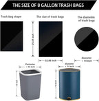 8 Gallon Trash Bags 120 Count Black Drawstring Garbage Bags - Image 2