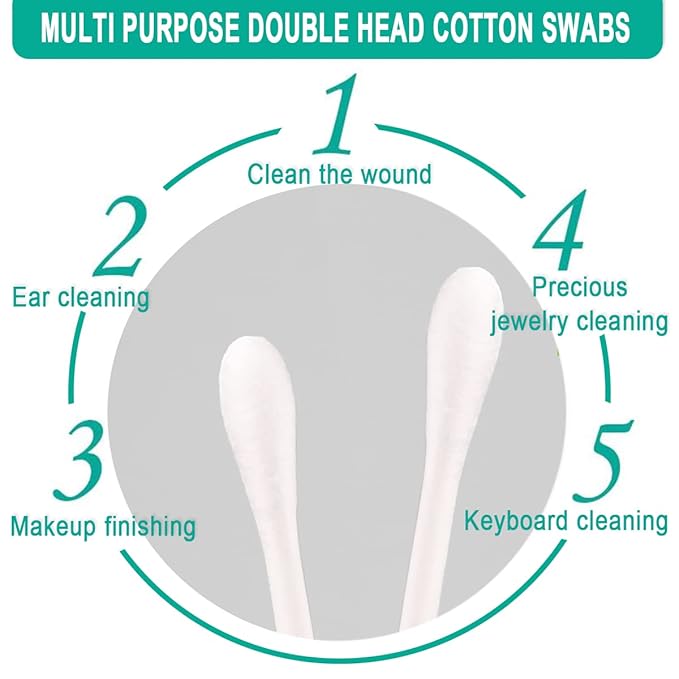 100 Pack Cotton Swabs, Individually Wrapped Cotton Swab, Individually Wrapped - Image 2