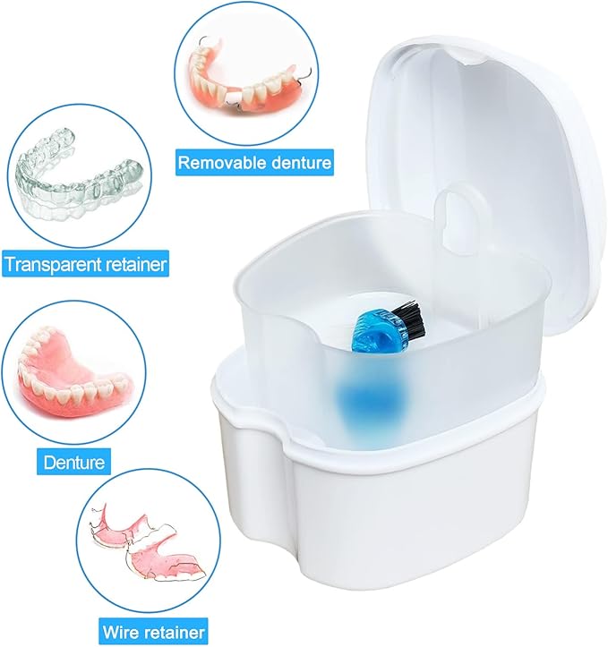 Keedolla 2 Pack Denture Bath Case Partial Denture Cup Retainer Cleaning - Image 2