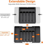 Lifewit Silverware Drawer Organizer, Expandable Utensil Tray - Image 3