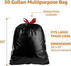 Amazon Basics Multipurpose Drawstring Trash Bags, 30 Gallon, Tear Resistant - Image 4