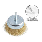 Gunpla 3" Wire Cup Brush with 1/4" Hex Shank Hardened Brass Steel Crimp Wheel - Image 6