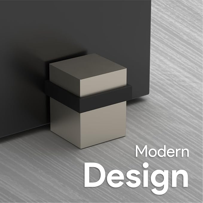 Mega Handles Square Floor Door Stopper, Quickly Installed Wall Protector Stopper - Image 4
