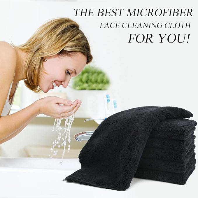 SUNLAND Microfiber Face Cloth Reusable Makeup Remover Facial Cleansing Towel - Image 4