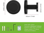 TUNNY 5 Pack Round Towel Hooks-Matte Black Modern Coat Hooks Shower Towel Hooks - Image 2