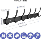 Coat Rack Wall Mounted, 6 Coat Hooks - Image 2