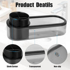 Black Toothbrush Holder for Bathroom, Detactable Bathroom Tray for Men - Image 4
